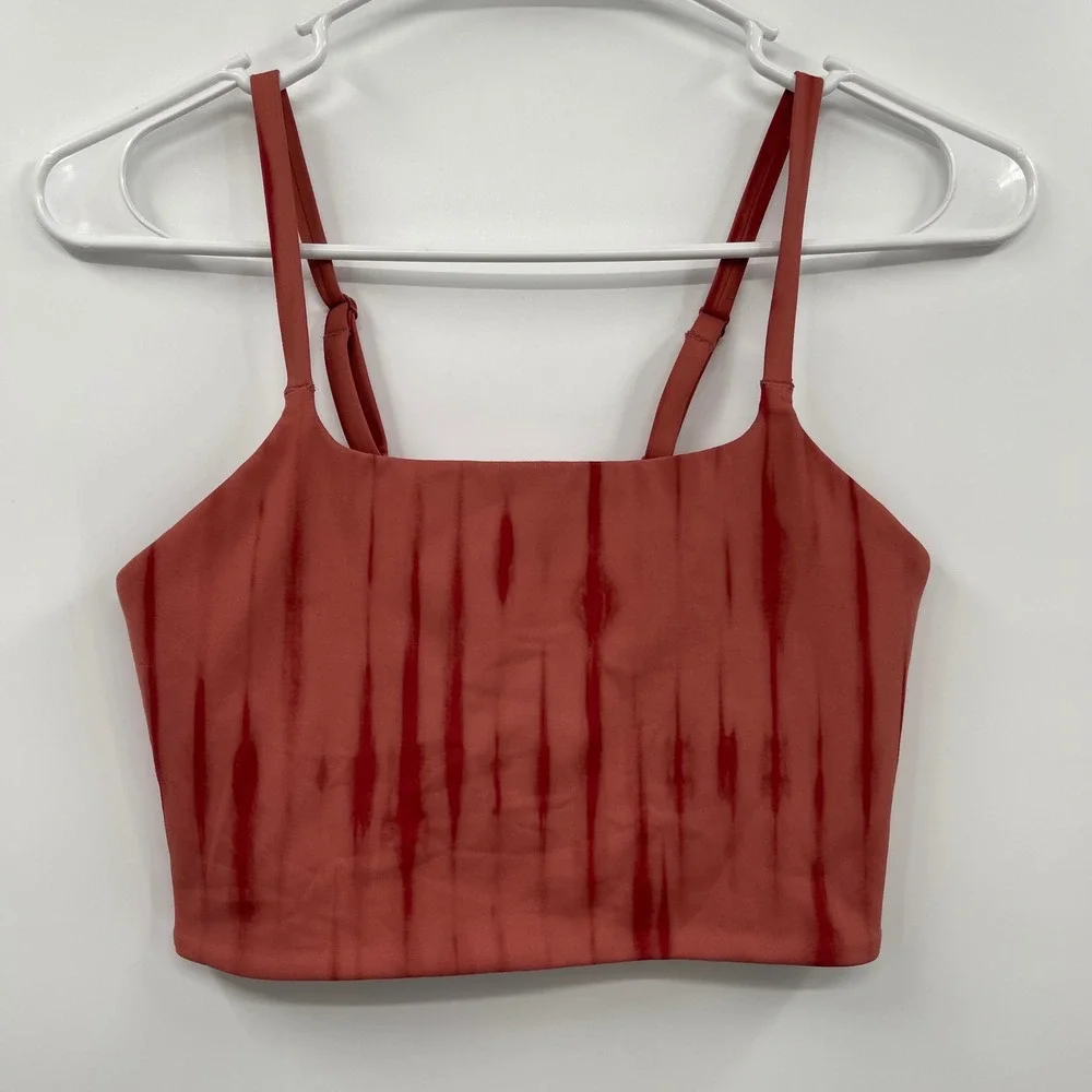 Nike One Dri Fit Sports Bra Coral Tie Dye Adjustable Straps‎ Women's Size S